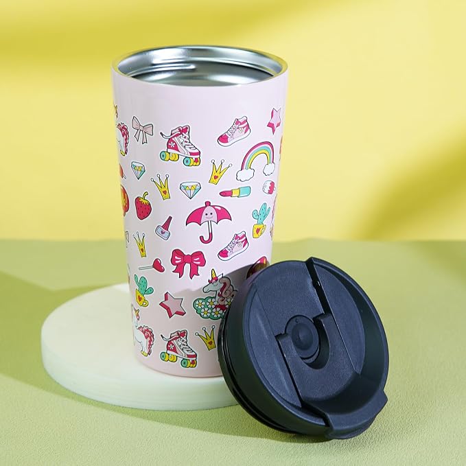 BJPKPK 34oz Insulated Tumbler With lid And Straw Stainless Steel Tumblers Travel Coffee Mug Reusable Thermal Cup,Unicorns - Image 5