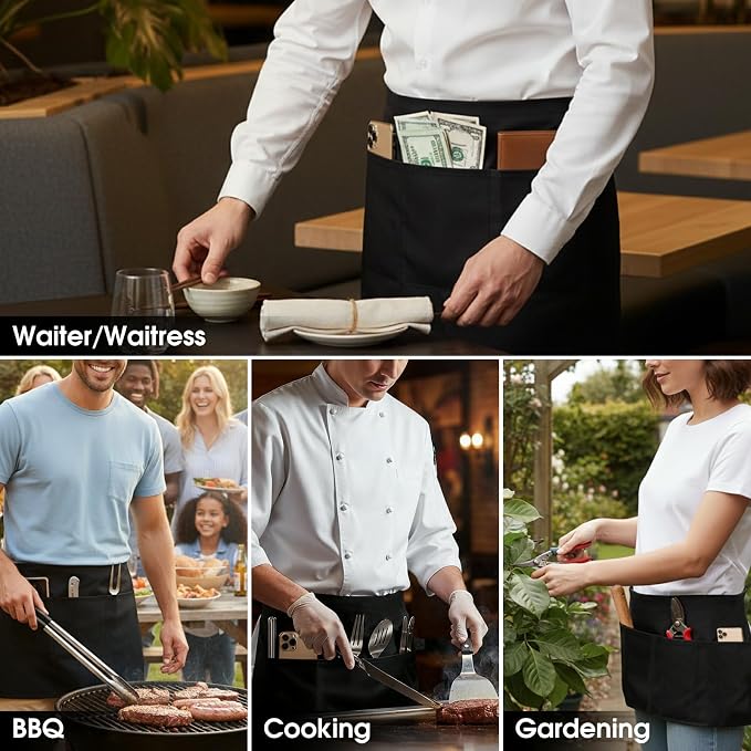 BOHARERS Waist Apron with 3 Pockets 10 Pack - Image 5