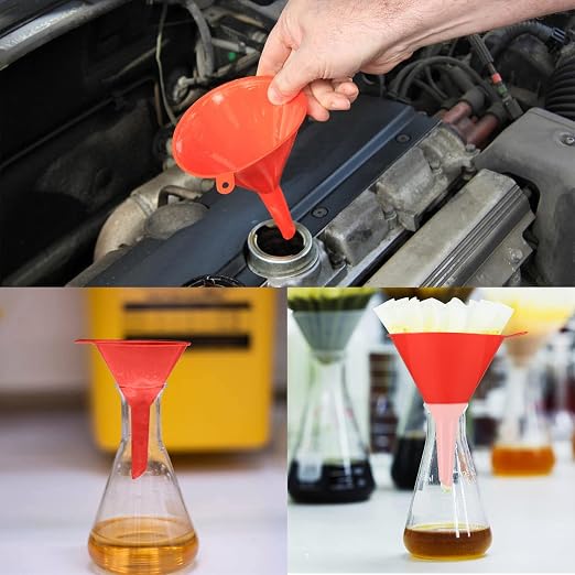 XhjzgcTec 8 Pcs Plastic Funnel Set, Oil Funnels - Image 6