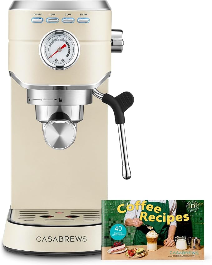 CASABREWS CM5418 Espresso Maker, Compact Espresso Machine with Milk Frother by CASABREWS