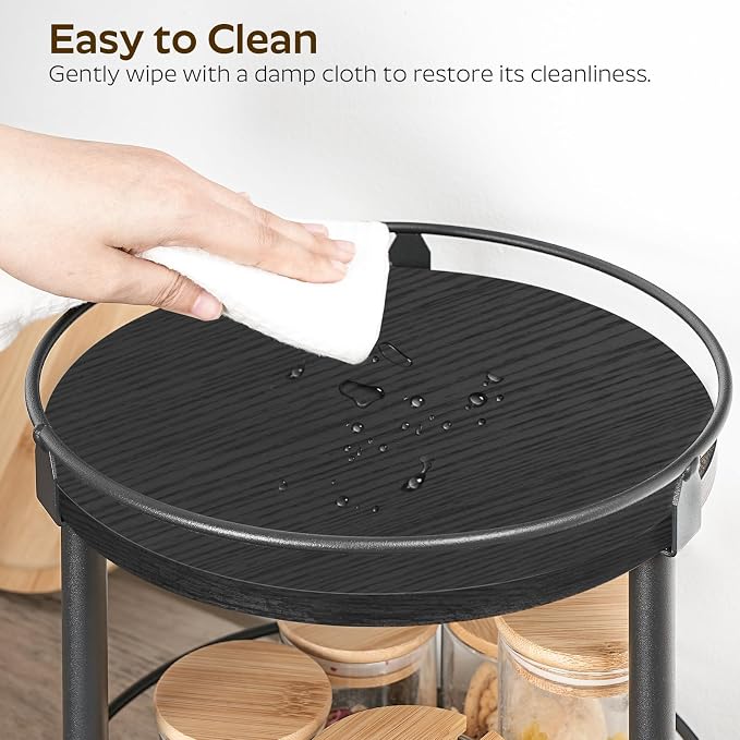 YATINEY Spice Rack, 3 Tier Turntable Organizer - Image 6