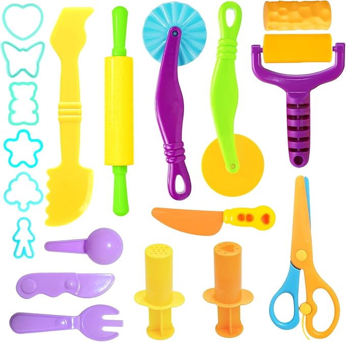 Playdough Tools Set, Creative Play Dough Accessories by AWNOGKUEToys