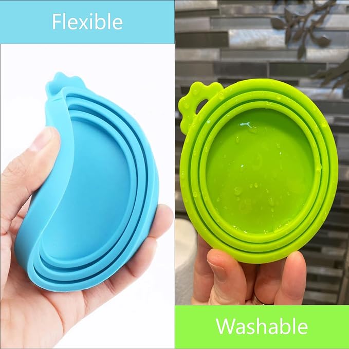 4 Pack Pet Food Can Cover Silicone Can Lids - Image 2