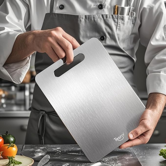 2 Pack Titanium Cutting Board, -100% Pure Titanium Cutting Boards - Image 7