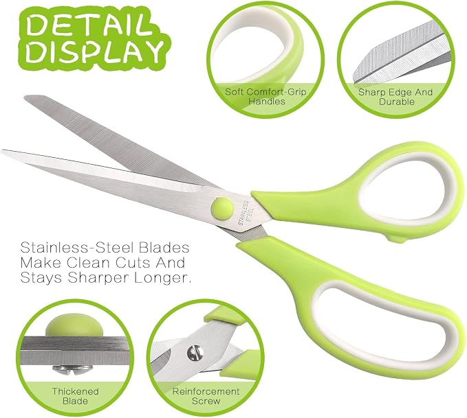 Scissors All Purpose Bulk Set of 3, Scissors - Image 3