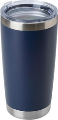 DOMICARE 20oz Stainless Steel Tumbler Bulk with Lid, Double Wall Vacuum Insulated Travel Mug, Powder Coated Coffee Cup, Powder Navy, 1 Pack by VisittheDOMICARE