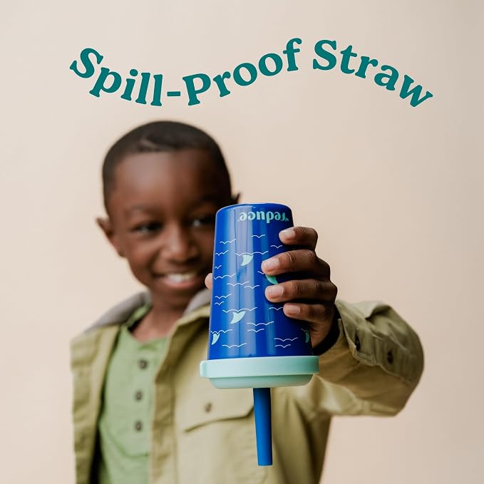 REDUCE GoGo's Kids Portable Tumbler Cups with Lids and Spill-Proof Straws - 5 Pack of Stackable 12 oz Tumblers with Twist-On Lids - Easy Storage, Dishwasher Safe - Fruity Cutie - Image 5