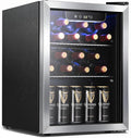 Antarctic Star 1.7 Cu.Ft Beverage Cooler for Up to 68 Cans, Compact Drink Fridge with Stainless Steel Glass Door, Digital Display and Electronic Temperature Control, Silver by AntarcticStar