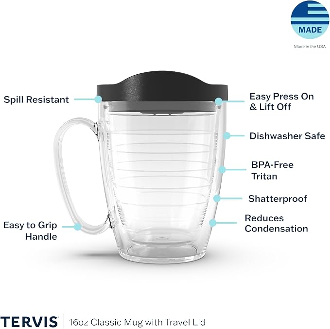 Tervis Tropical Animal Collection Made in USA Double Walled Insulated Tumbler Travel Cup Keeps Drinks Cold & Hot, 16oz Mug, Seahorse - Image 3