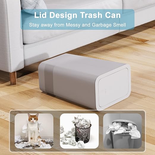 3 Pack 10 Liter / 2.6 Gallon Bathroom Trash Can, Small Trash Can - Image 5