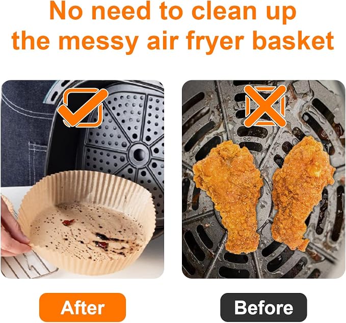 125Pcs Air Fryer Liners Disposable Parchment Paper for Ninja Air Fryer - Image 3