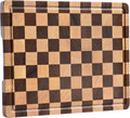 Checkerboard Cutting Boards for Kitchen, Acacia Wooden Cutting Board, End Grain by FyctioHome