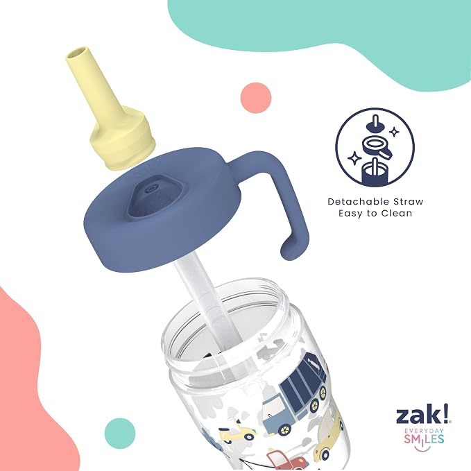 Zak Designs Bluey Capri Toddler Tumbler For Travel or At Home, 10oz 2-Pack Durable Plastic Sippy Cups With Handle and Leak-Proof Design are Perfect For Kids (Bluey and Bingo) - Image 6