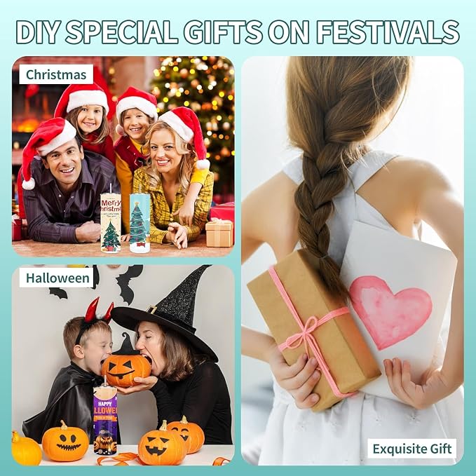 D·S 8 Pack Sublimation Tumblers 20 oz Bulk Skinny Straight Flat Bottom Blank Tumbler Cups with Individual Gift Boxed for Heat Transfer DIY Craft - Image 7