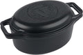 Victoria 6-Quart Cast Iron Oval Dutch Oven, Combination Combo Cooker Pot and by VictoriaCastIron