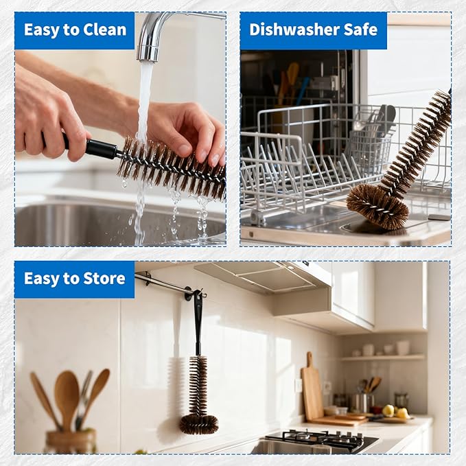 Garbage Disposal Cleaner Brush 2 Pack, Extra Long Handle - Image 6
