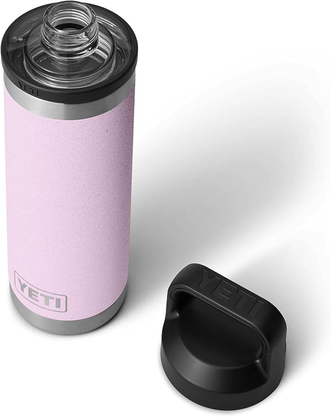 YETI Rambler 18 oz Bottle, Vacuum Insulated, Leakproof, Stainless Steel with Chug Cap, Cherry Blossom - Image 3