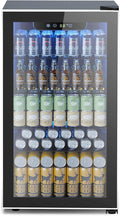 Electactic Mini Fridge 130 Can Beverage Refrigerator Cooler, 3.2 Cu.Ft Drink Fridge for Soda Wine Beer, Adjustable Temperature Control for Home Office, Black by Electactic
