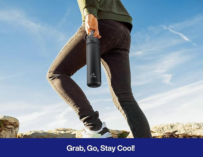 POWCAN 26 oz Insulated Water Bottle with 2-in-1 Straw and Spout Lid, Keep Cold 24H, Leak-Proof, Fits in Car Cup Holder, Stainless Steel Water Bottle for Soccer Lovers, and Sports Fans (NetBreaker USA) - Image 9