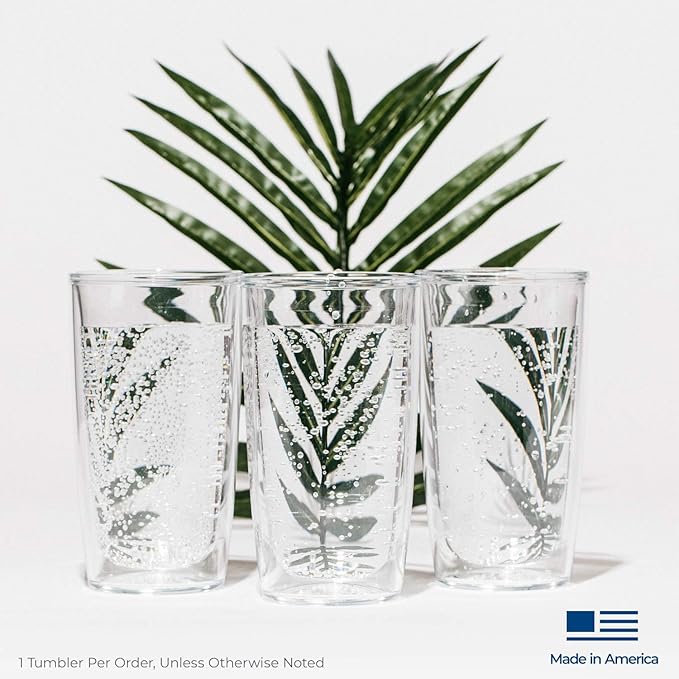 Tervis Yao Cheng Green Crystal Made in USA Double Walled Insulated Tumbler Travel Cup Keeps Drinks Cold & Hot, 16oz, Philodendron - Image 8