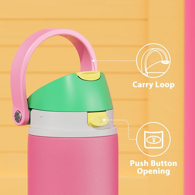 24 oz Insulated Water Bottle for Women: Meoky Stainless Steel Water Bottle with 2-in-1 Straw and Spout Lid - Leak Proof, Cold for 24 Hours, Fits in Car Cup Holder, BPA-Free for Sports Travel, Ruby - Image 6