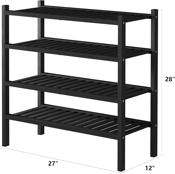 ROMGUAR CRAFT 4 Tier Bamboo Shoe Rack - Image 3
