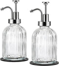 SheeChung Clear Glass Soap Dispenser, 12 Oz Liquid Hand Soap Dispenser by SheeChung
