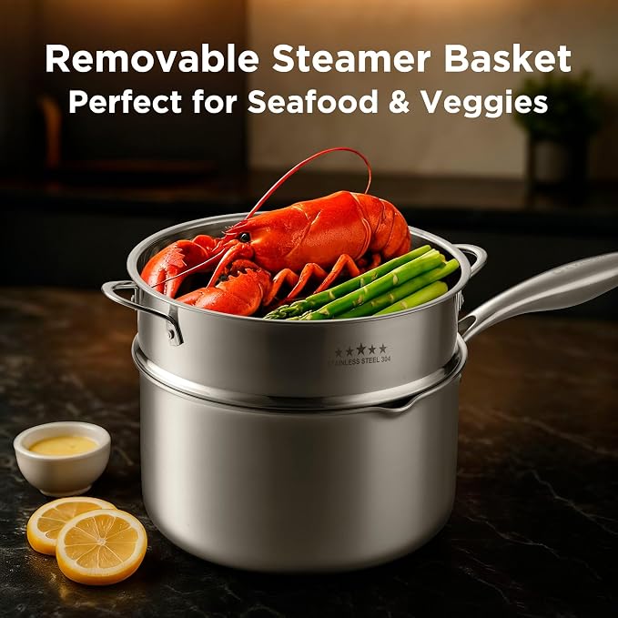 Tri-Ply Stainless Steel Sauce Pan - Image 2