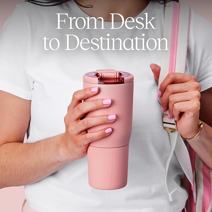 BrüMate Nav 25oz 100% Leak Proof Insulated Travel Tumbler with Magnetic BevLock™ Lid - Double Wall Cup-Holder Friendly Stainless Steel Mug (Eclipse) - Image 4
