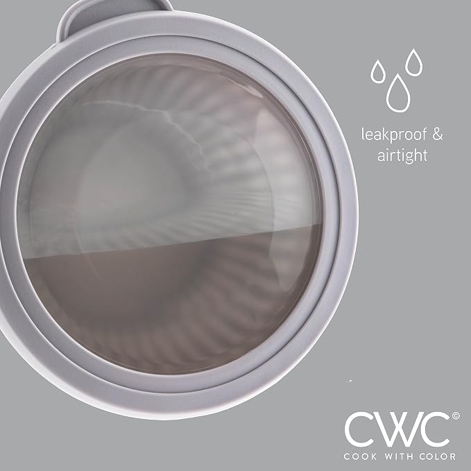 COOK WITH COLOR Prep Bowls with Lids- Wide and Deep Nesting Plastic Small - Image 4