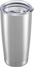 20 oz Tumbler with Lid Stainless Steel Double Wall Vacuum Insulated Tumblers Powder Coated Cups Travel Mug Keep Drinks Cold and Hot, Stainless Steel by Orebigo