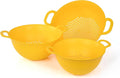 Mintra Home Plastic Strainer Colanders Set: 3, 3.5 and 5 Quart Double Strong by Mintra