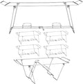 MAXYGIFT Foldable Chafing Wire Rack Buffet Stand by MAXYGIFT