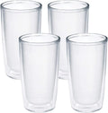 Tervis Crystal Clear Tabletop Made in USA Double Walled Insulated Tumbler Travel Cup Keeps Drinks Cold & Hot, 16oz - 4pk, Classic by TervisTumblerCompany