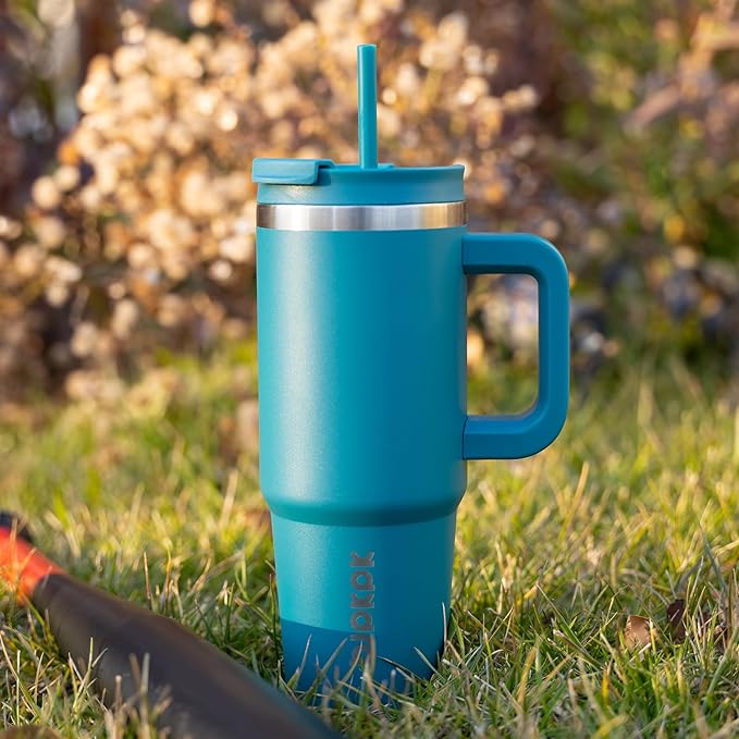 BJPKPK Tumbler With Handle 40 oz Stainless Steel Insulated Tumbler With Lid And Straw For Water Or Ice Coffee,Lavender Green - Image 6