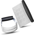 ALLTOP Stainless Steel Bench Scraper and Pastry Blender Cutter Set, Efficient by ALLTOP