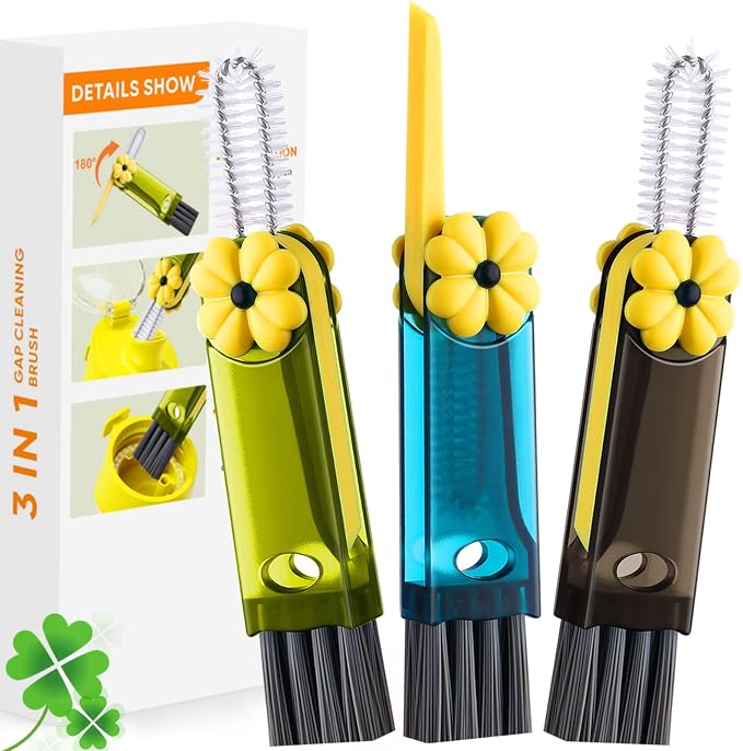 3 in 1 Cup Lid Cleaning Brush, Home Kitchen Crevice Brush, Portable Bottle by Unknown