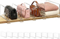 Shelf Dividers Purse Organizer for Closet: 6-inch Tall Acrylic Handbag Organizer by SortNStore