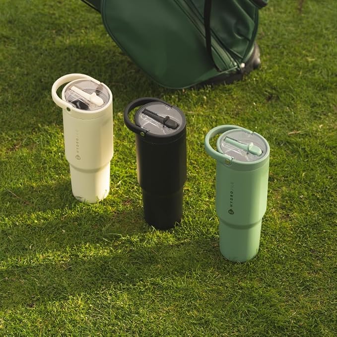 HydroJug Sport - Stainless Steel Tumbler with Straw, Vacuum Insulated, 40oz Leakproof Water Bottle, Ergonomic Design, Reusable, Dishwasher Safe, Rubber Base, Durable for Gym or Outdoors, Black - Image 5