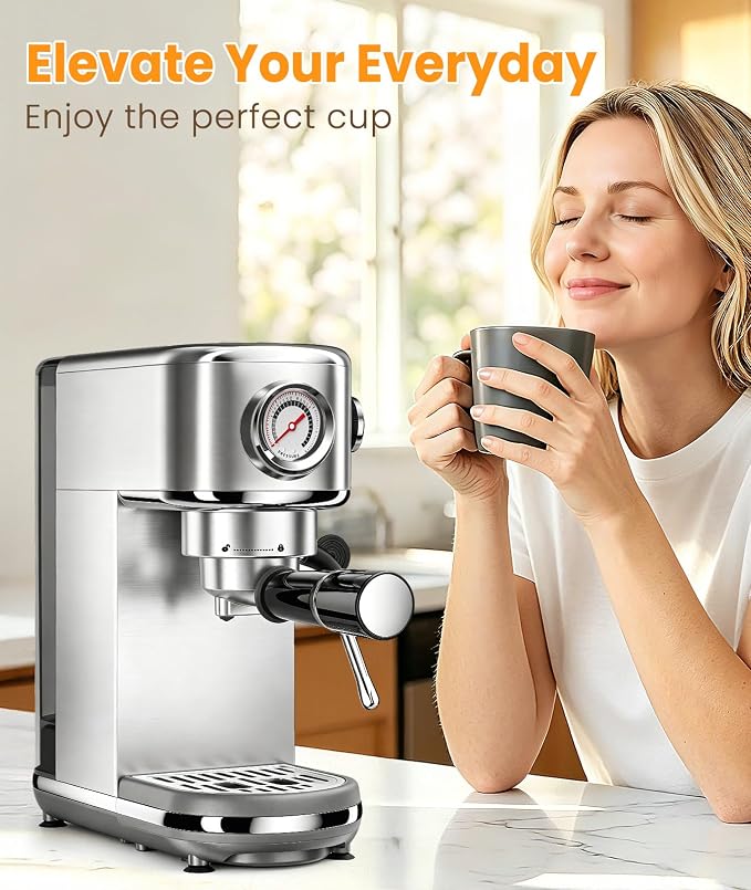 atatix Espresso Machine with Milk Frother, 20 Bar Pressure Espresso Maker - Image 8
