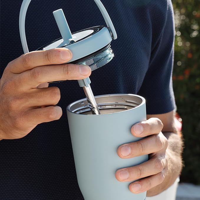 BrüMate Resa 25oz 100% Leakproof Travel Tumbler w/Handle & Straw | Flexible SoftSip Straw | Silicone Sleeve for Durability | Stainless Steel | Cup Holder & Travel Friendly Water Bottle (Rose Taupe) - Image 5