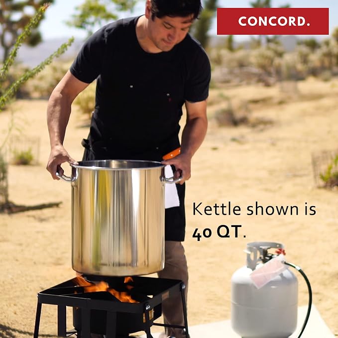 Concord 30 Quart Stainless Steel Stock Pot Cookware - Image 9