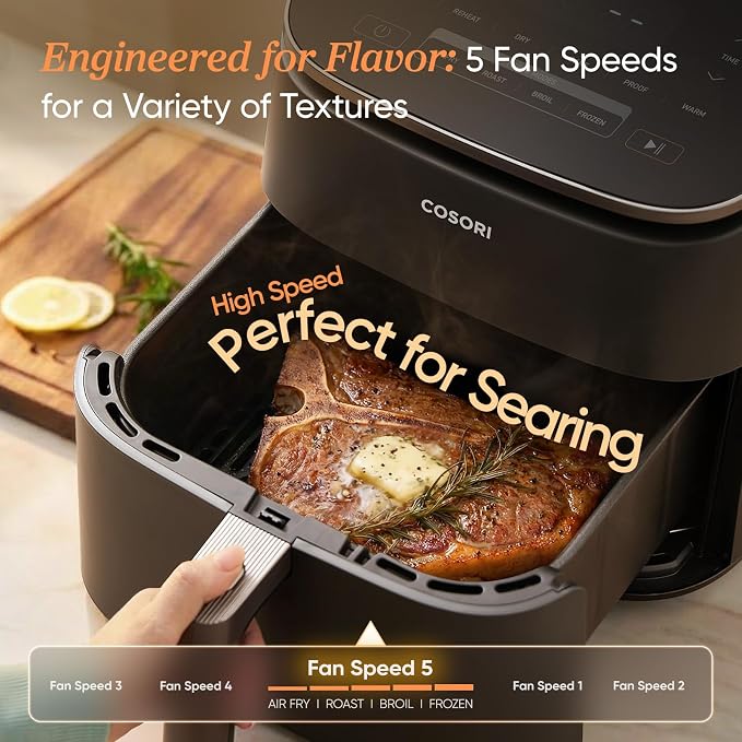 Cosori TurboBlaze Air Fryer, 9-in-1, 6 Qt, PFAS-Free Ceramic Coating - Image 4