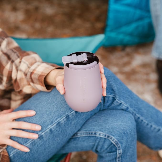 BrüMate Uncork'd 14oz 100% Leakproof Insulated Wine Tumbler | Locking Lid | Insulated Stainless Steel Wine Glass | Perfect For Travel & Outdoors | BPA-Free (Glitter White) - Image 5