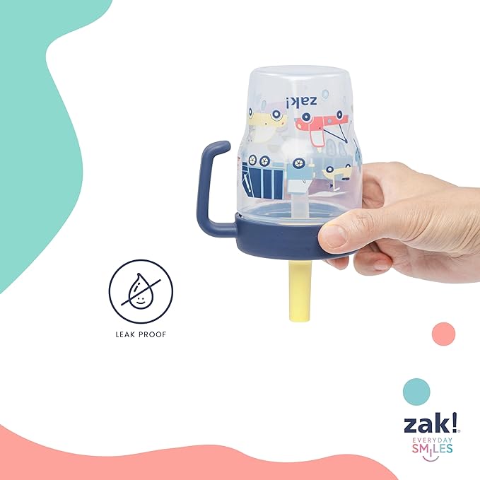 Zak Designs Peppa Pig Capri Toddler Tumbler For Travel or At Home, 10oz 2-Pack Durable Plastic Sippy Cups With Handle and Leak-Proof Design are Perfect For Kids (Peppa and George) - Image 4