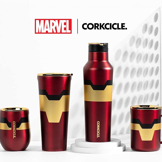 Corkcicle Stemless Insulated Wine Glass Tumbler - Beverages Cold 6 & Hot 3 Hours - Stainless Steel - Easy-Grip - Summer Drinkware Gift - Keeps Drinks Ice - 12 oz - Iron Man - Image 8