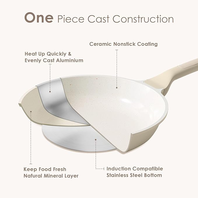 SENSARTE Nonstick Ceramic Frying Pan 11-Inch, Healthy Non Toxic Skillet - Image 6