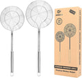 Pack of 2 Large Spider Strainer, Stainless Steel Skimmer Basket, Kitchen Ladle by BUNDLEPRO