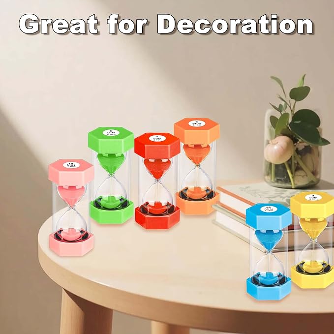 Hourglass 60 Minute Sand Timer, Plastic Orange Sand Clock 60 Min, Colorful Hour - Image 9