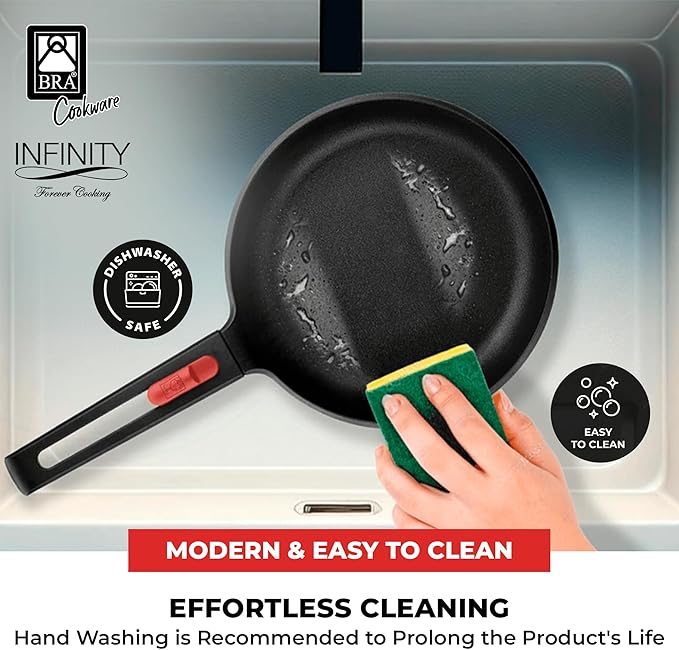 BRA COOKWARE Infinity Nonstick Frying Pan | 11-Inch Cast Aluminum Skillet | - Image 7